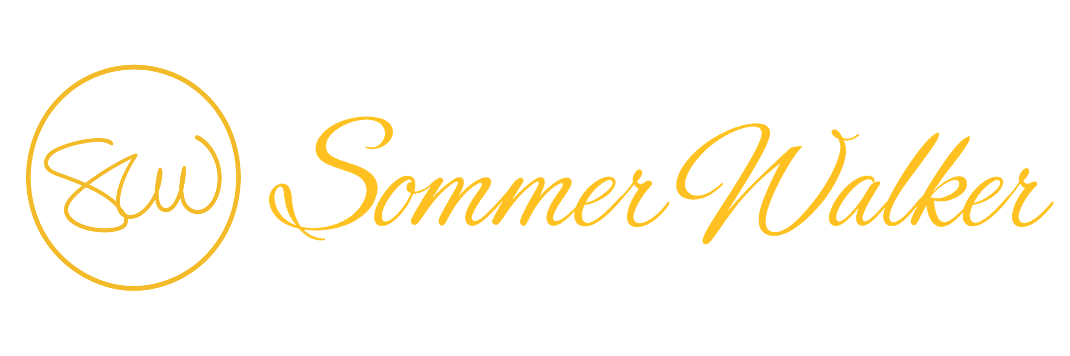 SW Sommer Walker Logo - Yellow